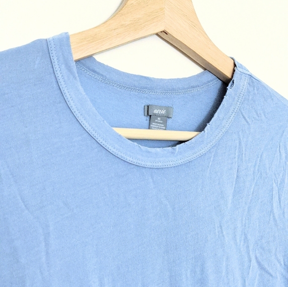 aerie Tops - Aerie Baby Blue Soft Easy Shirt, Size XS